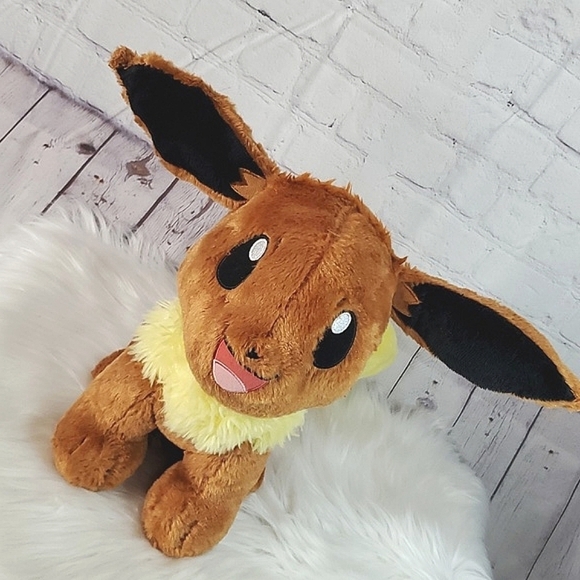 2017 Pokémon Build-a-Bear Eevee Large Plush Stuffed Animal Toy 19" Collectible - Picture 17 of 17